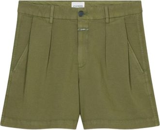 Closed Linnen Shorts - Dames - Korte Broeken - Groen - W27 - Linnen - Korte Broeken