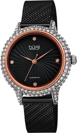 Bürgi Quartz Diamond Black Dial Ladies Watch BUR250BKR