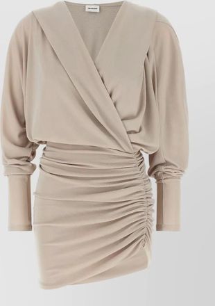 Andamane grace dress draped neckline hooded back