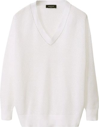 Fabiana Filippi Maglione in maglia traforata - Bianco