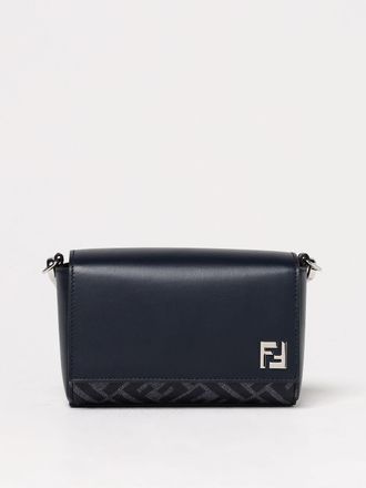 Fendi Borsa Compact Squared FF Fendi in pelle e cotone spalmato