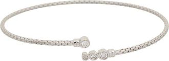Meshmerise 18K Plated 0.12 Ct. Tw. Diamond Bangle Bracelet