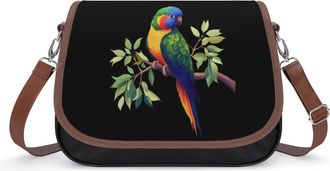 Generic Cute Parrot Bird Small Womens Crossbody Bags Shoulder Handbag with Adjustable Strap for Travel