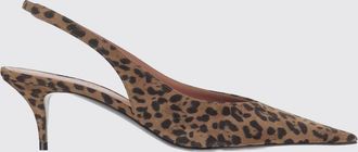 Amina Muaddi Slingback Anok Amina Muaddi in camoscio stampa animalier