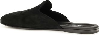 Dolce & Gabbana Mens Mules Calfskin Leather Black Sandal