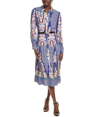 Gracia A-Line Buckle Belt Midi Dress