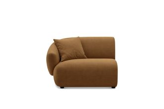 Castlery Auburn Left Arm Sofa Customized, Caramel Performance Fleece, Spill Resistant, Modular for Sofas, Castlery