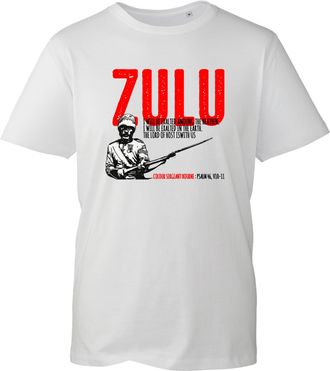 Generic Novelty Zulu Movie Fan T-Shirt, Historic War Movie Scene Inspired Design, Classic British Film Nostalgia Tee, Heritage Cinema Fan Shirt UK (White, L)