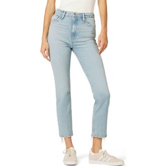 Hudson Harlow Ultrahigh Waist Fray Hem Ankle Cigarette Jeans in Isla at Nordstrom Rack, Size 25