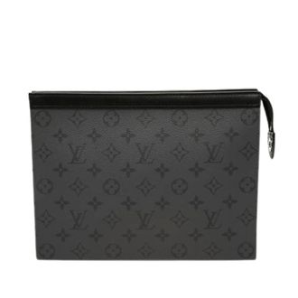 Louis Vuitton Pre-owned Monogram Eclipse Clutch - Heren - Pre-owned - Grijs - Maat: ONE Size Leer