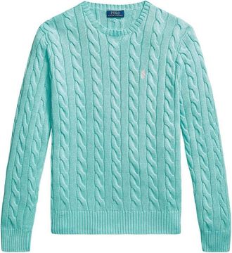 Polo Ralph Lauren Cotton Cable Crew Knit Sweater, Size Medium