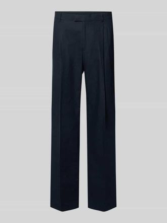 Mc Neal Anzughose aus Leinen-Mix mit B&uuml;gelfalten in Marine, Gr&ouml;&szlig;e 102