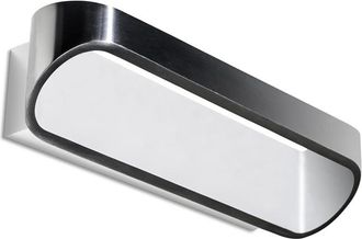Leds - C4 Leds-c4 - Oval Aplique Interiro Empotrado A La Pared Con Luz Blanco Caldido 3000k Color Aluminio Satinado