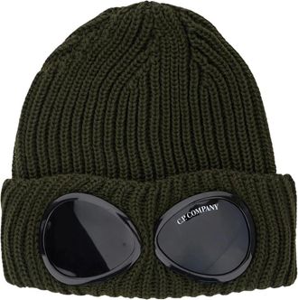 C.P. Company Goggle Knit Cap - unisex - Hoeden - Groen - ONE Size - Wol - Accessoires