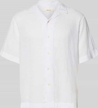 Selected Relaxed Fit Leinenhemd mit Resortkragen Modell KYLIAN in Weiss, Gr&ouml;&szlig;e XXL