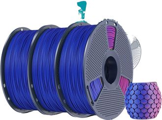 OEM Filamento Para Impresora 3d, Degradado De Dos Tonos, Acabado Mate, Rojo Y Azul