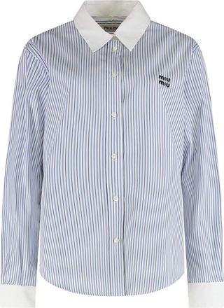 Miu Miu White Classic Stripes Shirt