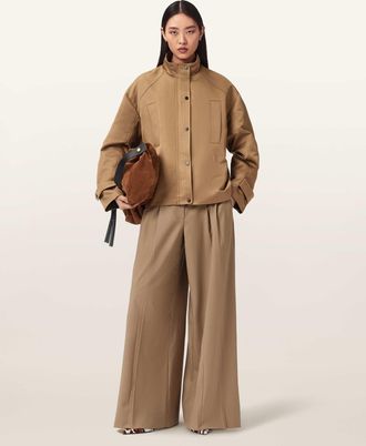 AllSaints Polyester Luellah Oversized Jacket, Size: XS