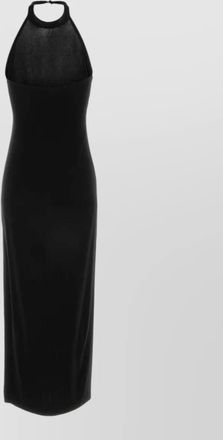 Norma Kamali backless halter neck fitted midi dress