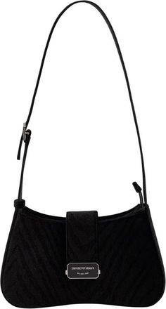 Emporio Armani Compacte Schoudertas - Dames - Schoudertassen - Zwart - ONE Size - Katoen - Tassen