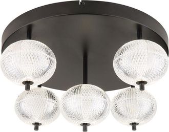 Globo Lighting Plaf&oacute;n - Aida - Negro - Vidrio - &Oslash; 58cm - Led - 16042-5d - Globo