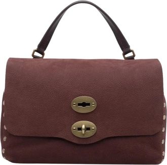 Zanellato Borsa a mano piccola Postina Jones Nabuk - - Bags - Donna - Rosso - ONE SIZE
