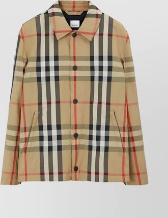 Burberry straight hem check jacket