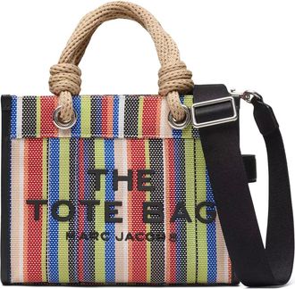 Marc Jacobs Handbags, female, Multicolor, Size: ONE SIZE Stripe Mesh Small Tote Bag