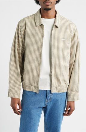 Obey Luther Microcheck Zip Jacket in Abbey Stone Multi at Nordstrom, Size Xx-Large