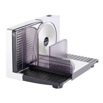 Unold 78866 Allesschneider Curve Silver - Cuchillo Plegable De Acero Inoxidable, 100 W, 230 V, Color Plateado Y Negro - Unold
