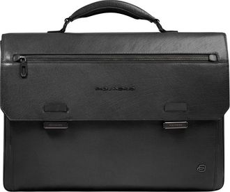 Piquadro Tassen, Heren, Zwart, ONE Size, Leer, Laptoptas 15,6
