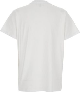 Ganni Womens T-Shirt Cotton Jersey White T-Shirts & Jerseys