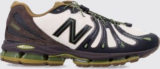New Balance ABZORB 1890 Mesh, Leather and Suede Trainers with Printed Logo