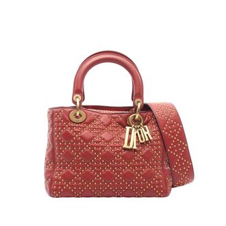 Dior Pre-owned Dior Medium Lambskin Cannage Studded Supple Lady Dior Ladies Y2TZNQB352ZCQGAO