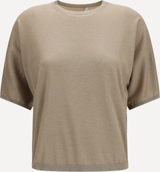 Brunello Cucinelli Short-sleeve cashmere and silk Sweater Female L