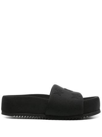 Vic Matié Sandali imbottiti con logo - Nero