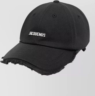 Jacquemus frayed-edge cotton baseball cap