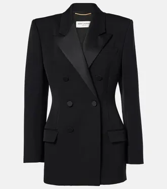 アウターその他 SAINT LAURENT Woman Blazer Black 736799Y013G 1000 Virgin wool blazer in black - Saint Laurent | Mytheresa