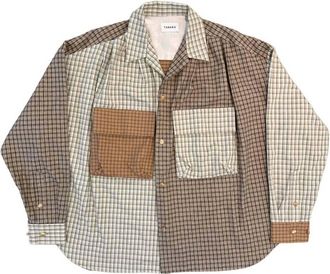 Tanaka Womens Relaxed Long Sleeves Overshirt In Multi Check
