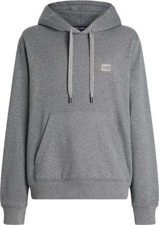 Dolce & Gabbana Felpa con logo e cappuccio - Nero