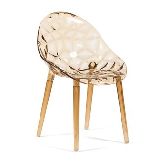 Siediti Fuori e Dentro Conjunto de 2 sillas en policarbonato champagne