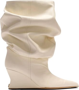 Balmain Stivaletti con zeppa 75mm - Bianco