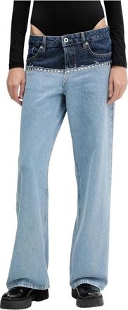 Karl Lagerfeld KLJ Relaxed Denim - Dames - Regular Fit Jeans - Blauw - W30 L30 - Denim - Jeans