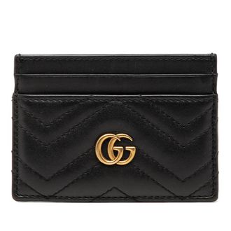 Gucci Pre-owned Gucci GG Marmont Matelasse Calfskin Card Holder Unisex 9N73BB7U18ET8J26