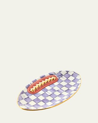 MacKenzie-Childs Plum Check Football Platter