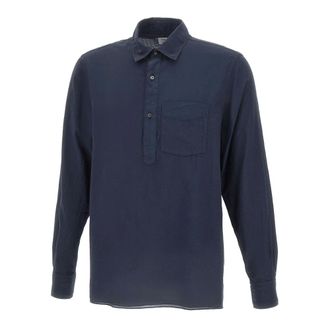 Aspesi Casual Shirts, male, Blue, Size: XL Double Shirt