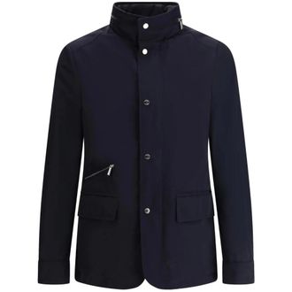 Moorer Light Jackets, male, Blue, Size: L Sten-At Jacket