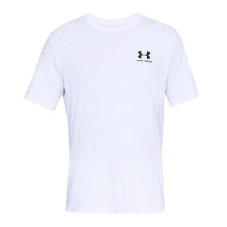 Under Armour Sportief T-shirt voor heren met logo op de borst (Wit, Zwart)