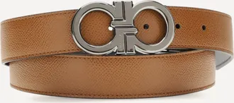 Ferragamo Cintura reversibile e bicolore con doppio gancini Man 95
