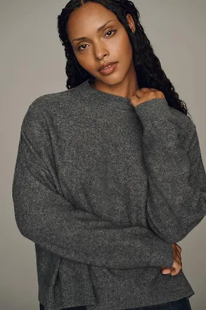 Pilcro Alani 100% Cashmere Mock-Neck Sweater